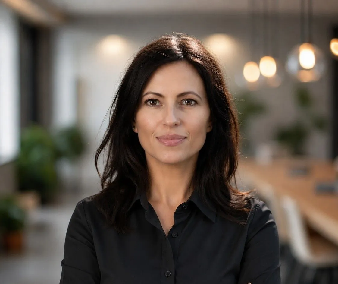 Lori Bellman in a warm professional headshot with a softly lit background