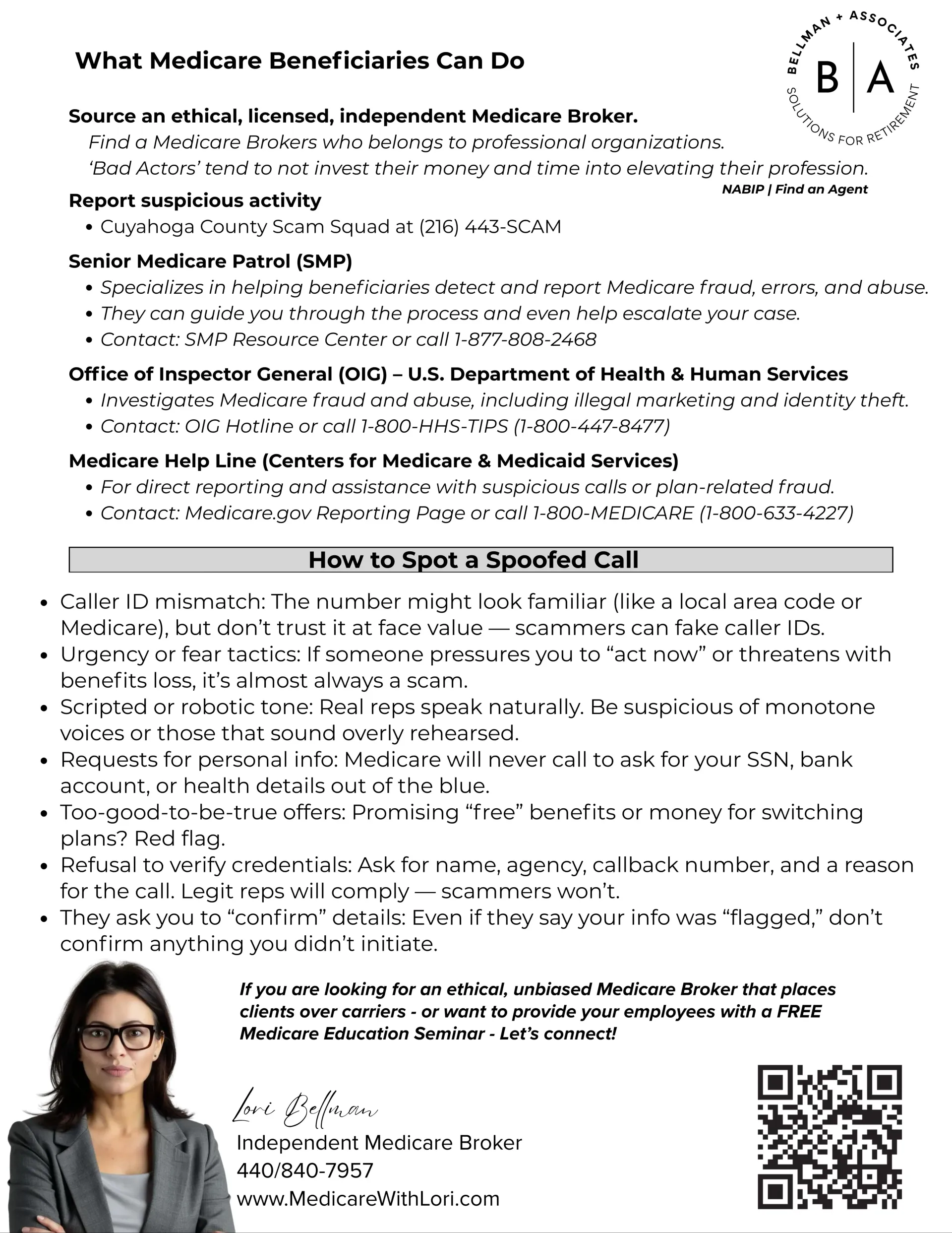 Medicare fraud prevention guide explaining how to identify suspicious calls and report suspected fraud